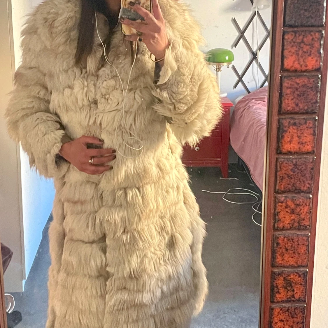 Beige pälsjacka - 2