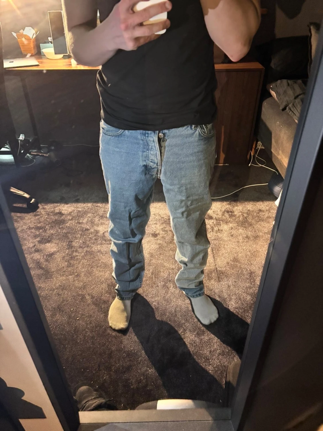 Weekday ljusblå jeans straight fit - 2