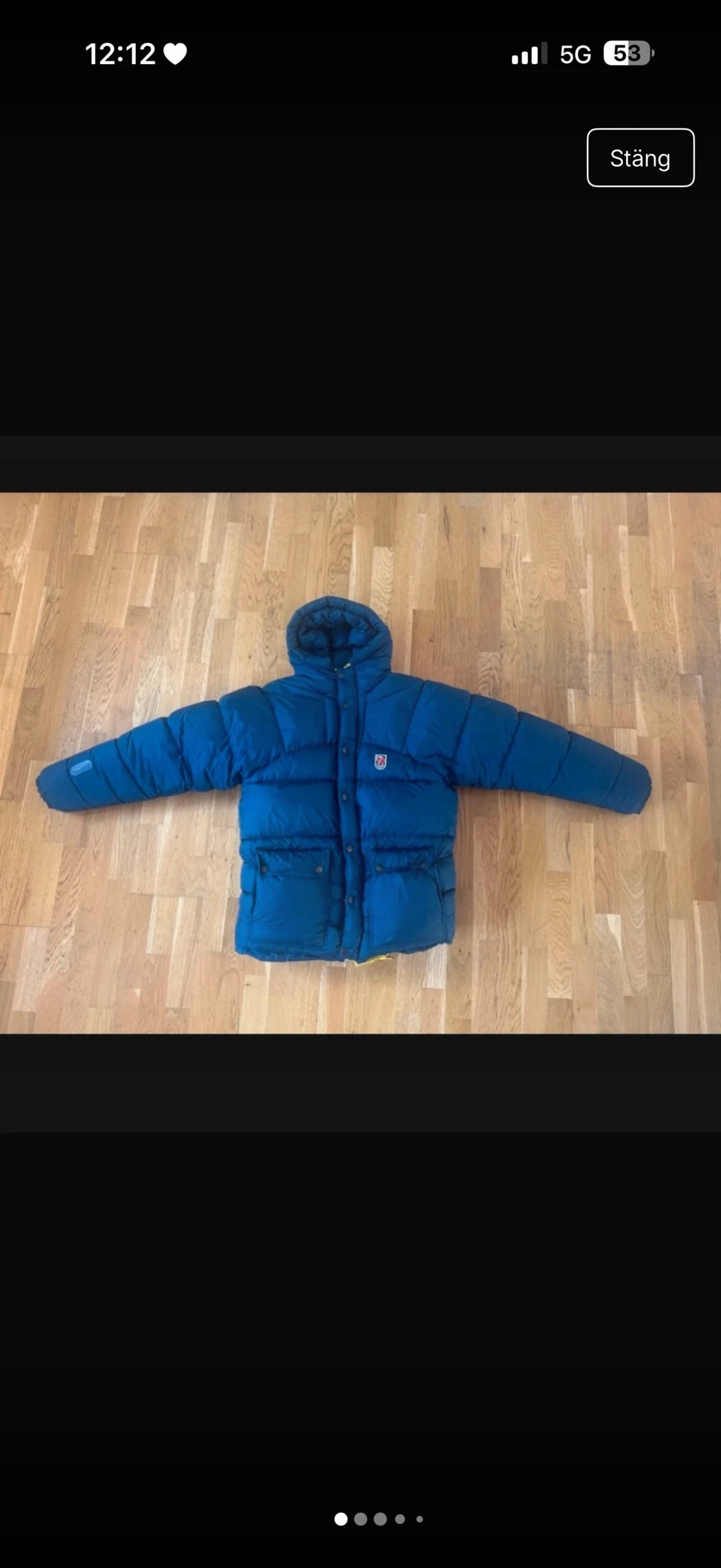 Blå dunjacka från Fjällräven med huva - 3