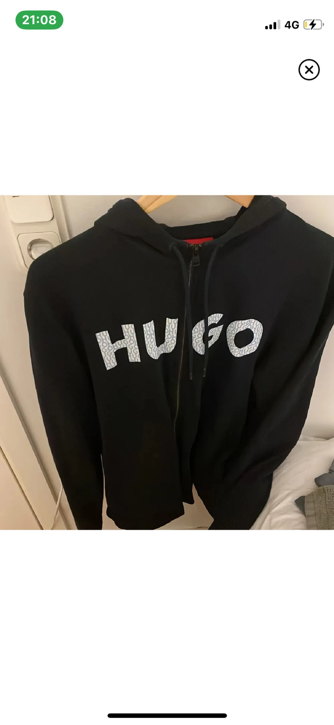 Svart hoodie från Hugo med tryck - 1
