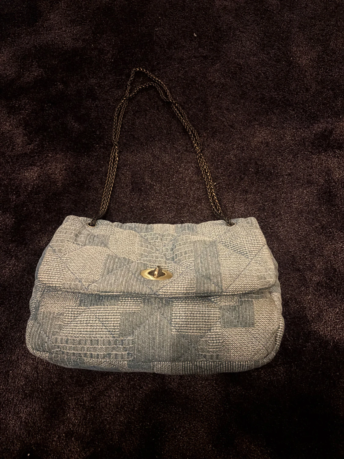 Blå quiltad jeans axelväska Beck Söndergaard - 3