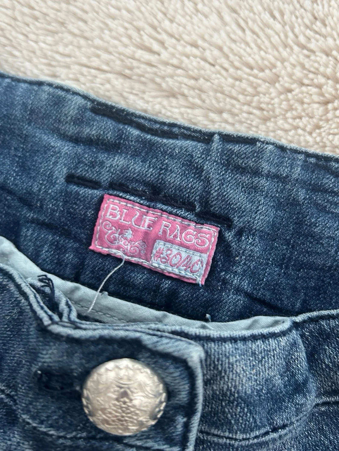 Lågmidjad jeanskjol - 5