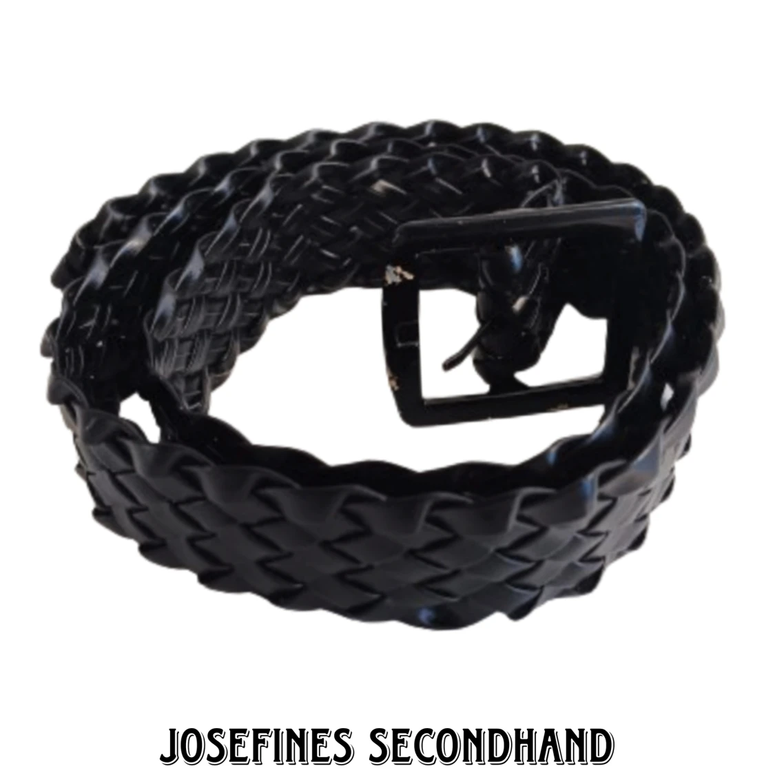 Svart y2k flätat bälte