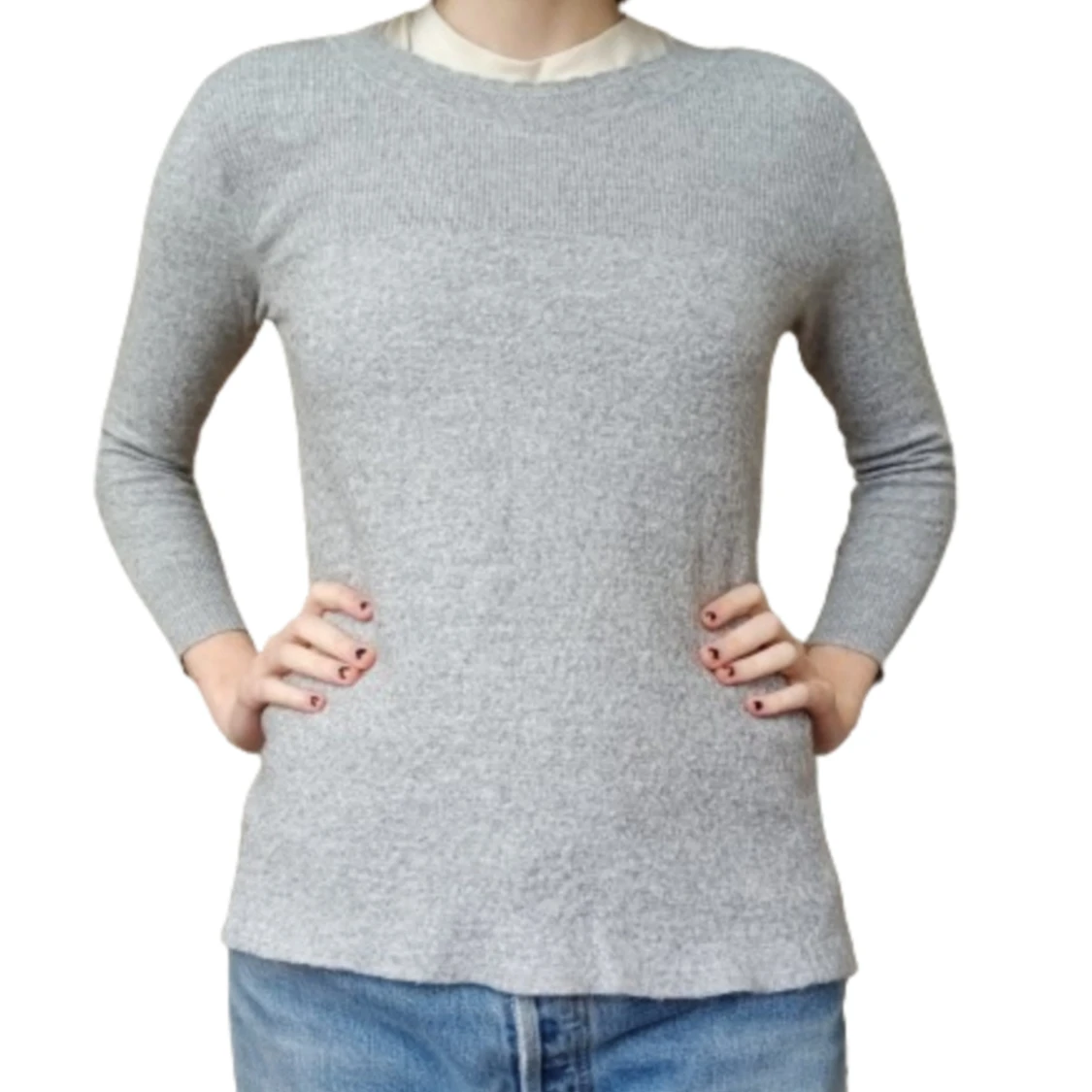 Stickad grå tröja - 91