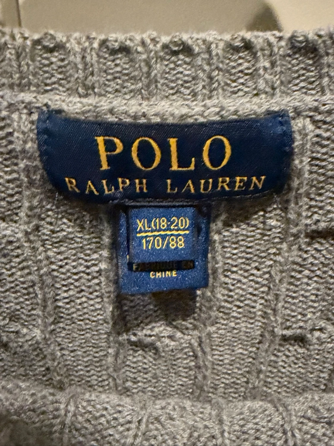 Grå kabelstickad tröja Polo Ralph Lauren - 2