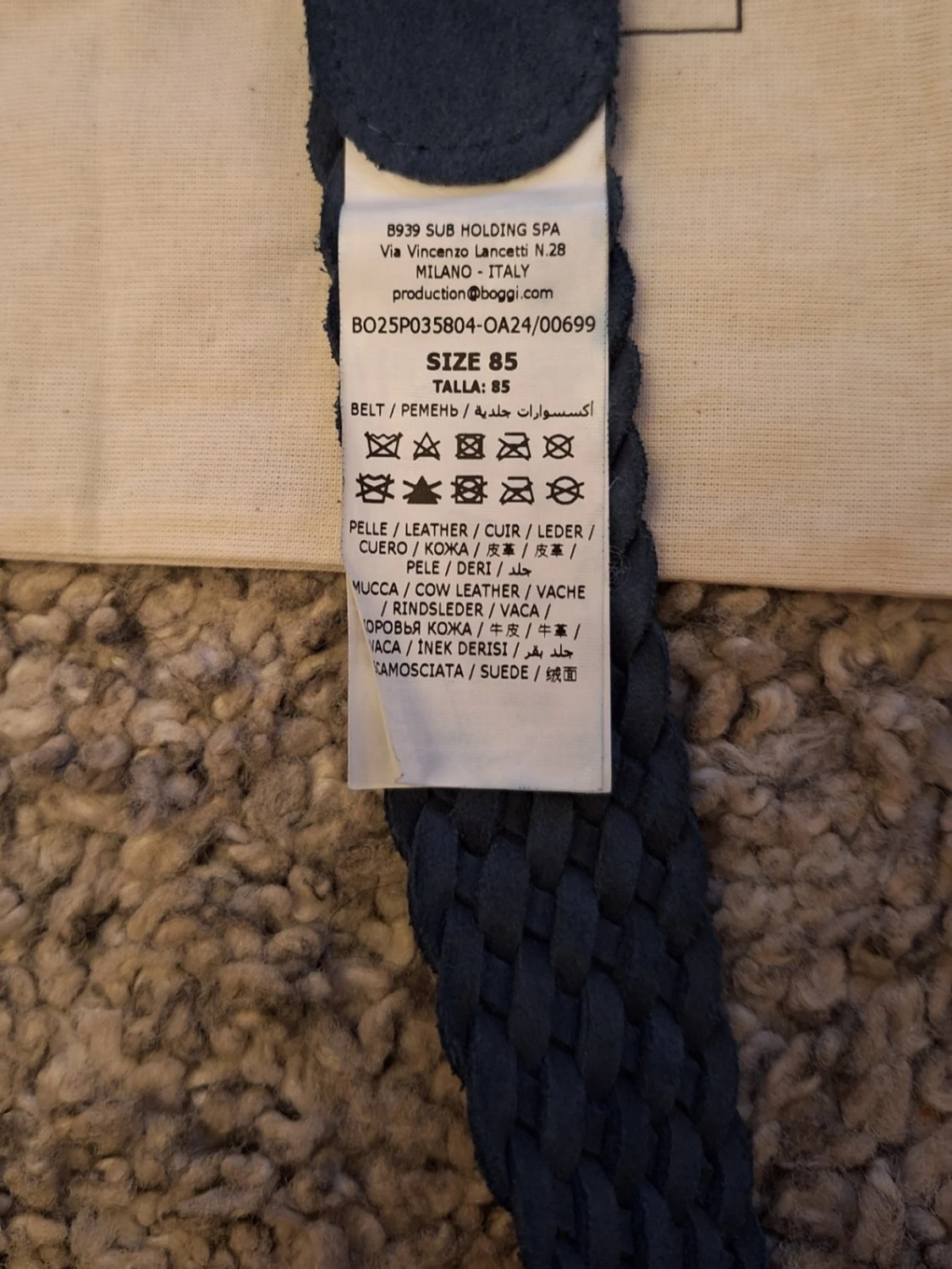 Blå Boggi Milano flätad bälte - 4