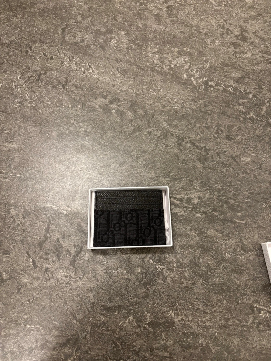 Svart  plånbok i skinn och textil - 1