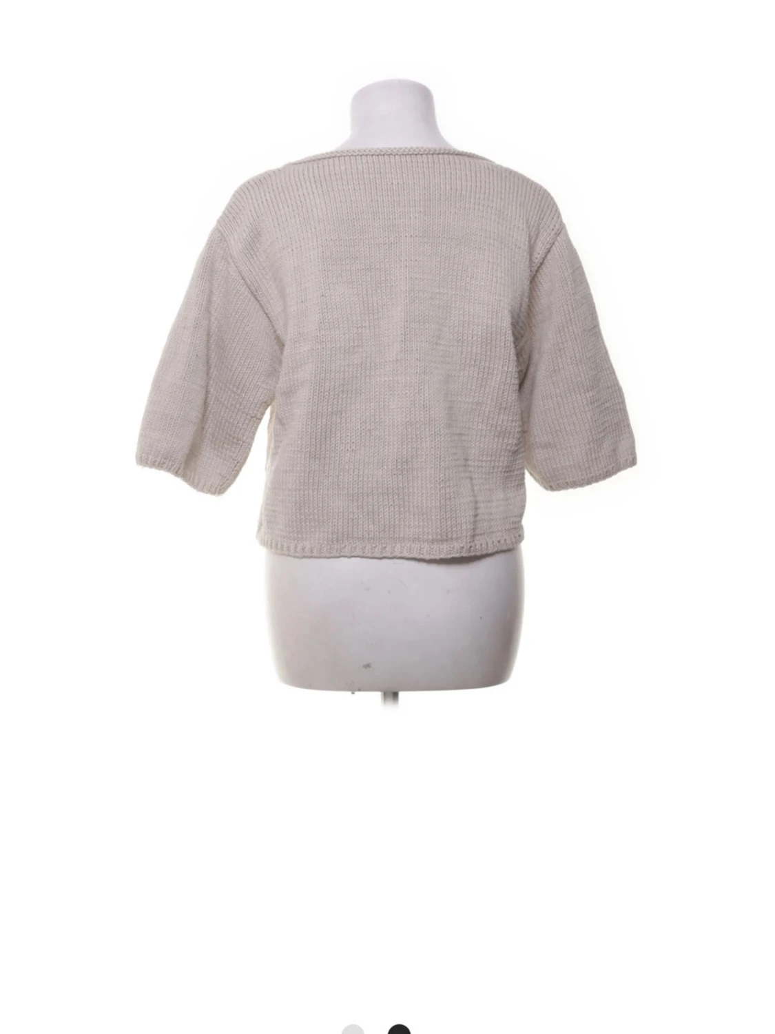 Beige stickad kofta  - 1