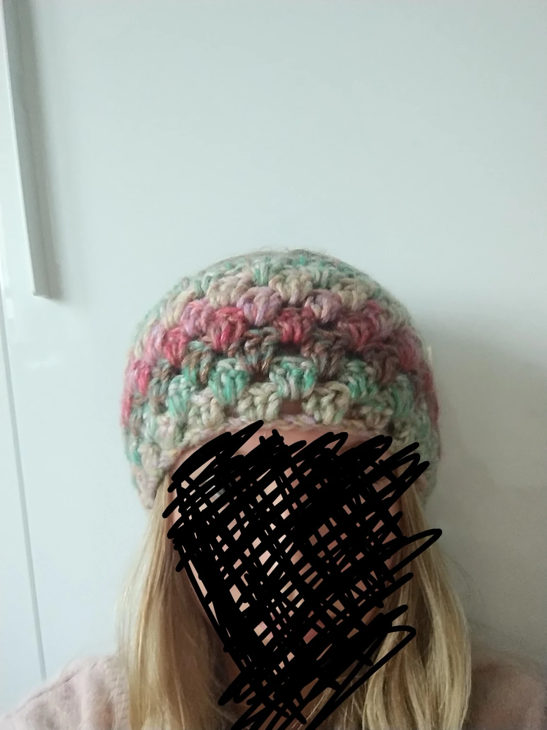 Handgjort virkat pannband - 1