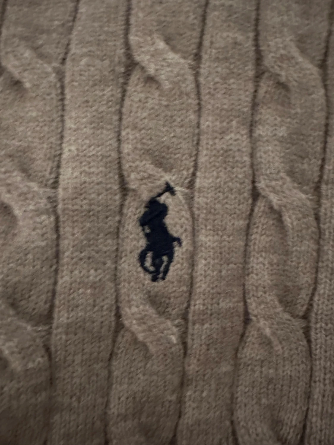 Beige kabelstickad tröja Ralph Lauren - 3