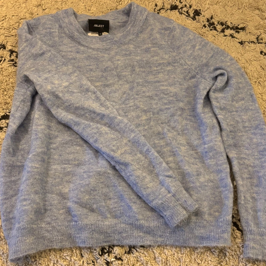 Ljusblå stickad tröja från Object - 1