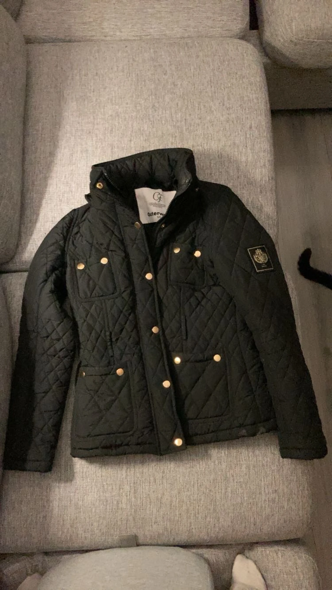 Svart quiltad jacka Chiara Forthi XS - 3