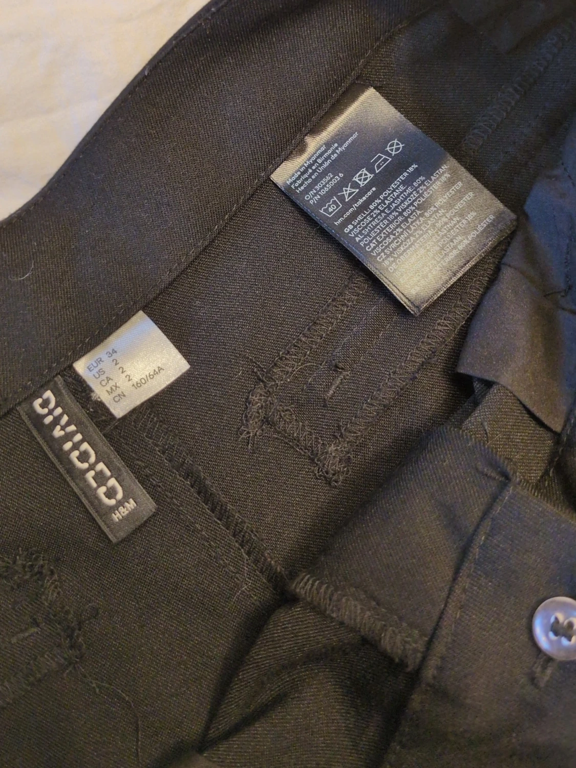 Svarta vida kostymbyxor med hög midja - 3