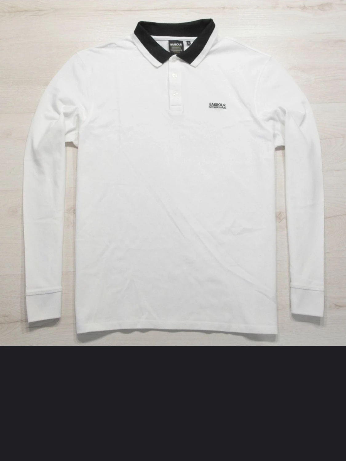 Vit långärmad piké Barbour - 1
