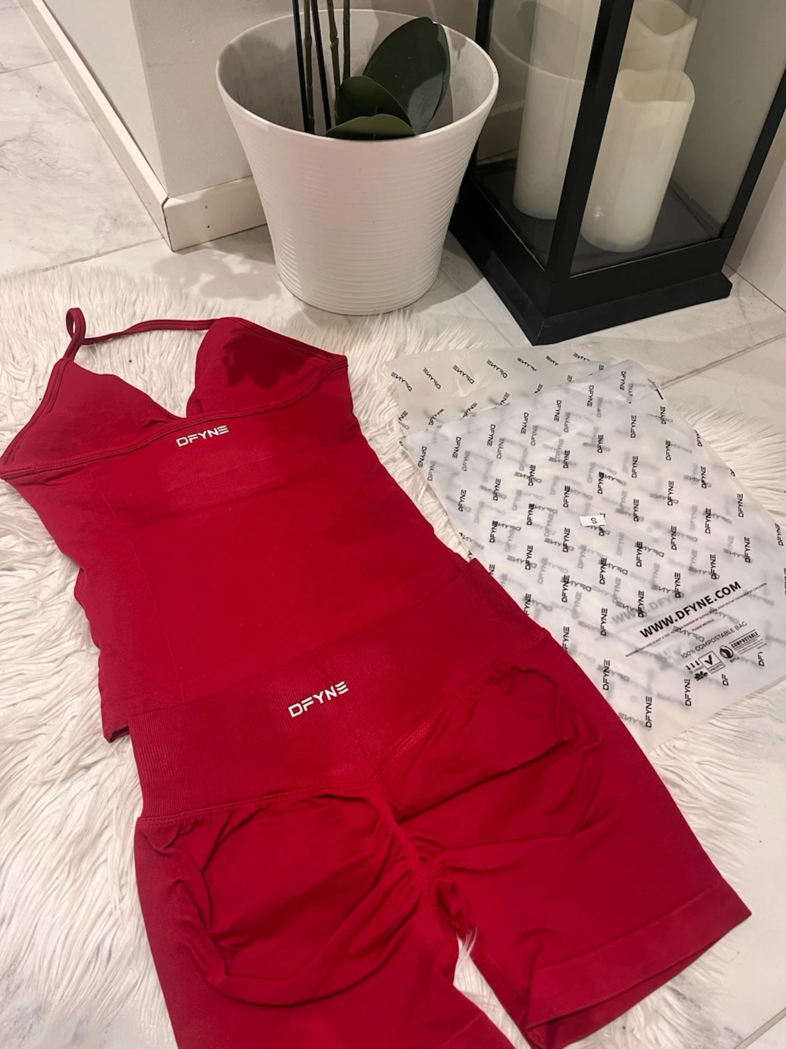 Rött seamless set från DYFNE - 6