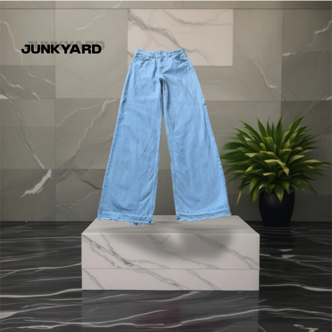 Junkyard ljusblå wide leg jeans