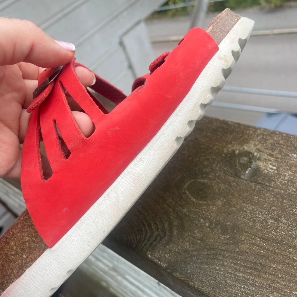 Röda sandaler från Scholl, strl 38 - 3