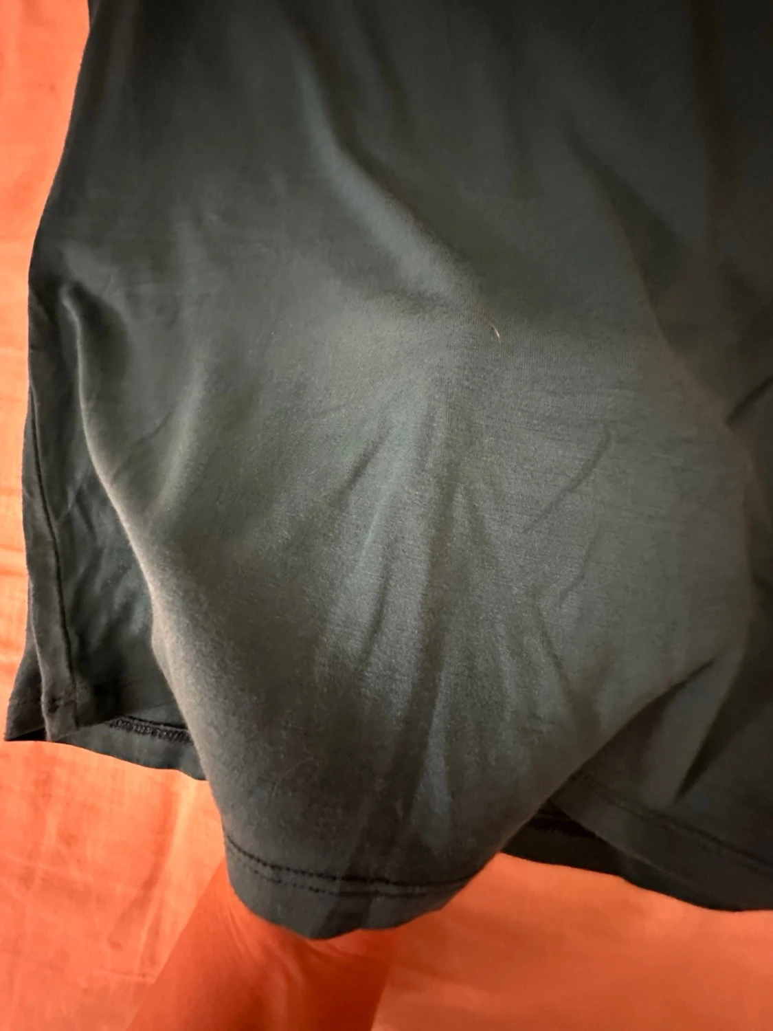 Mörk petrol polotopp i mjukt tyg - 2