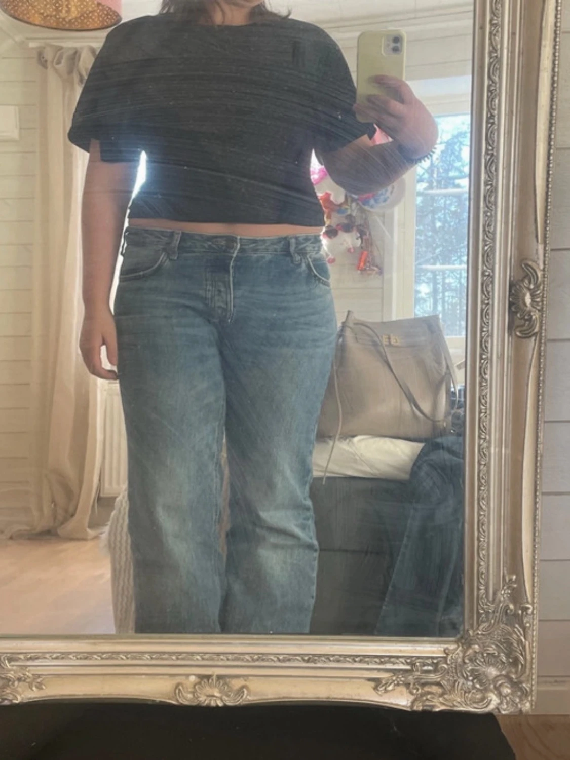 Svart croppad topp från FB Sister - 1