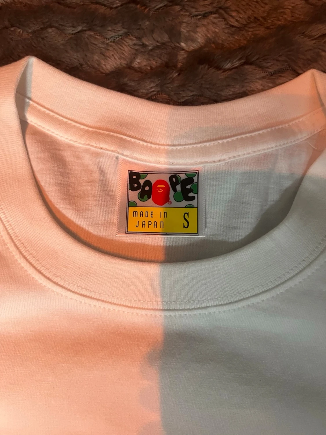 Vit BAPE t-shirt med stor logga - 3