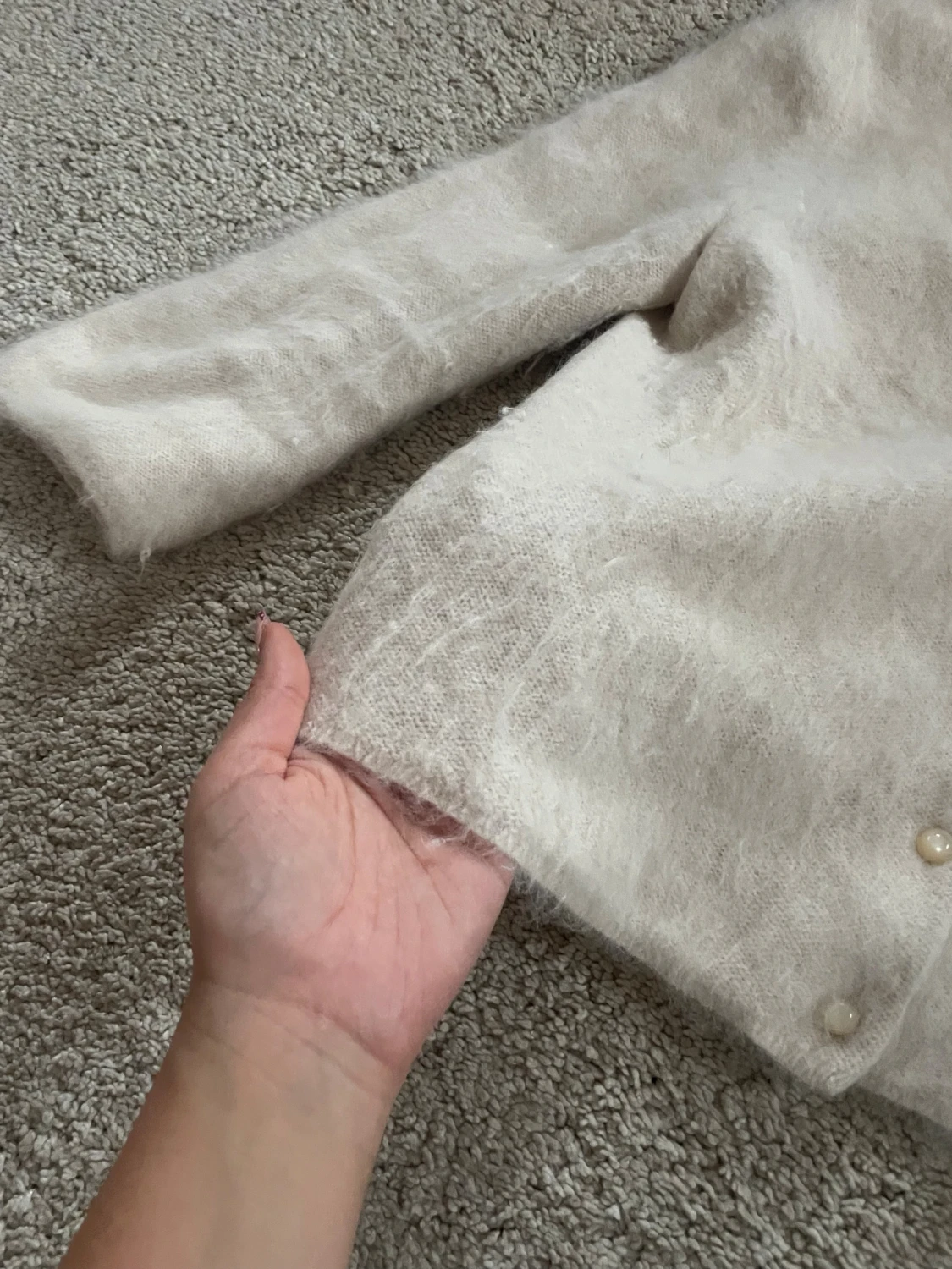 Lurvig kofta trekvartsärmad  - 2