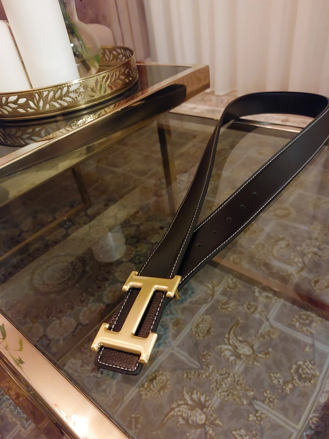 H Bälte Guld Svart - 5