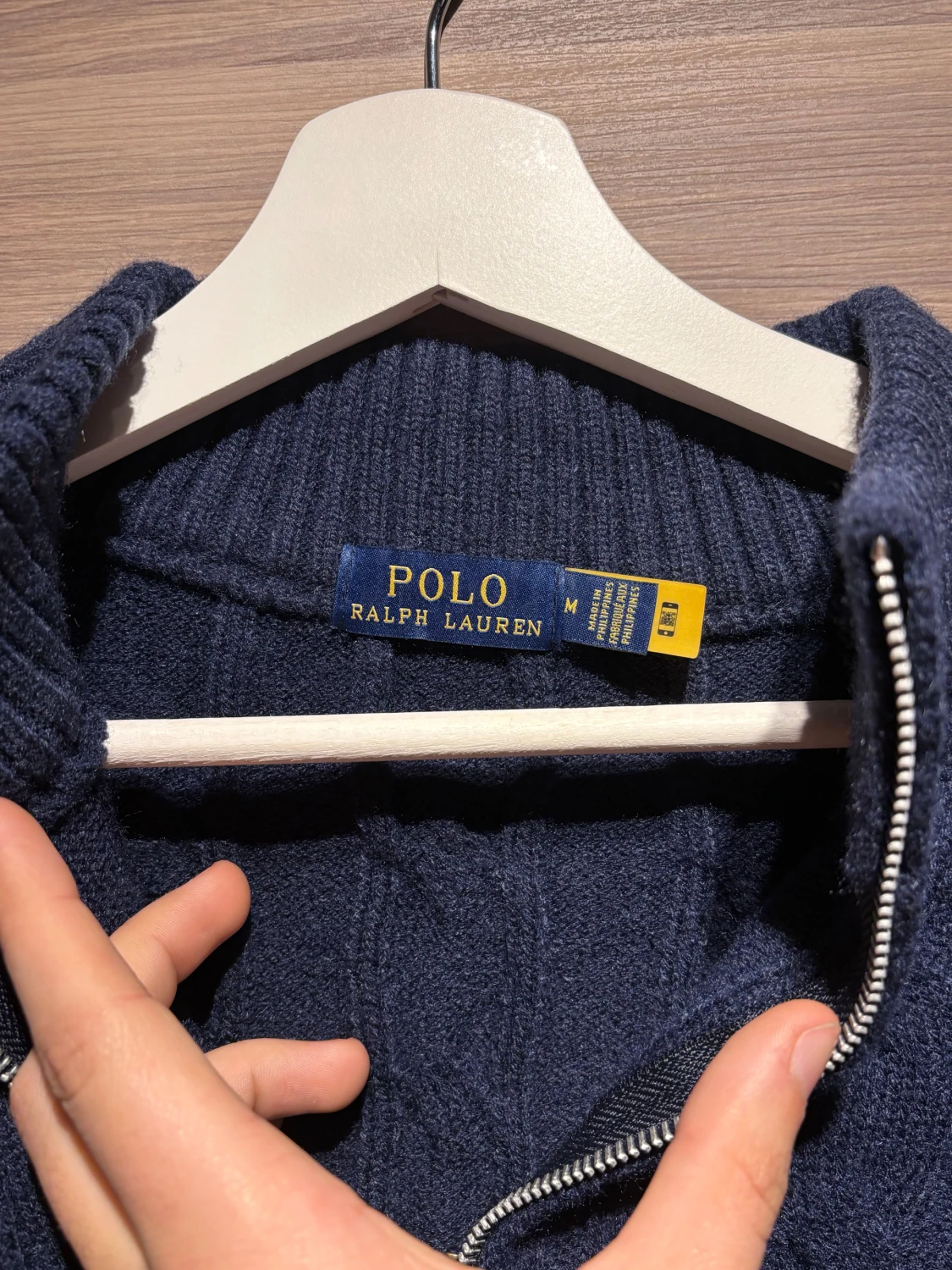 Marinblå stickad tröja Polo Ralph Lauren - 1