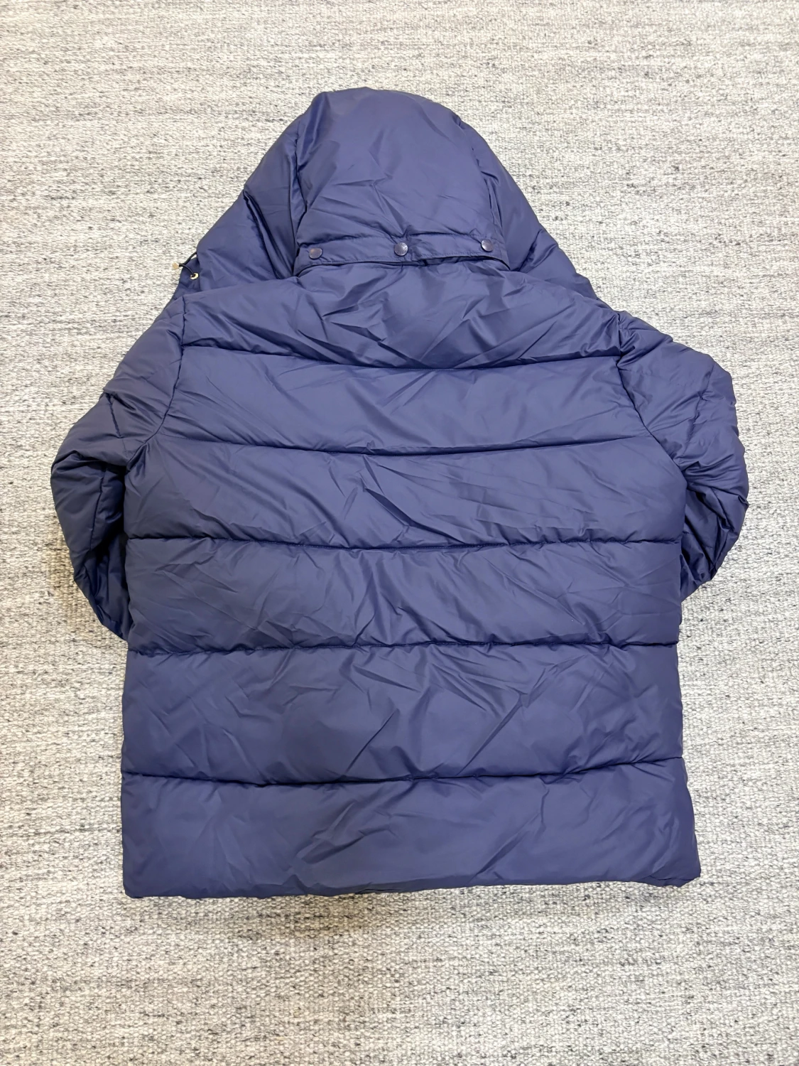 Mörkblå Moncler dunjacka med huva - 1