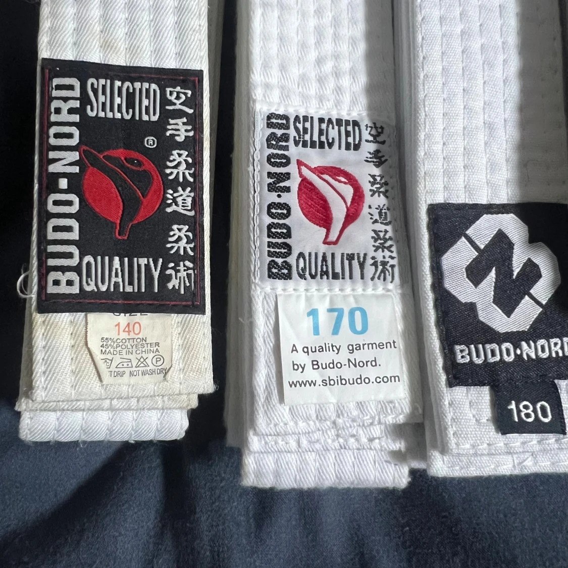 Vita karatebälten från Budo-Nord - 1