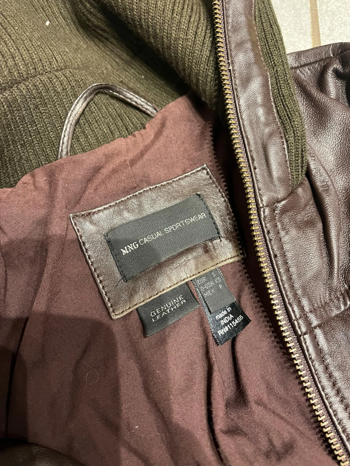 Brun skinnjacka från MNG - 2