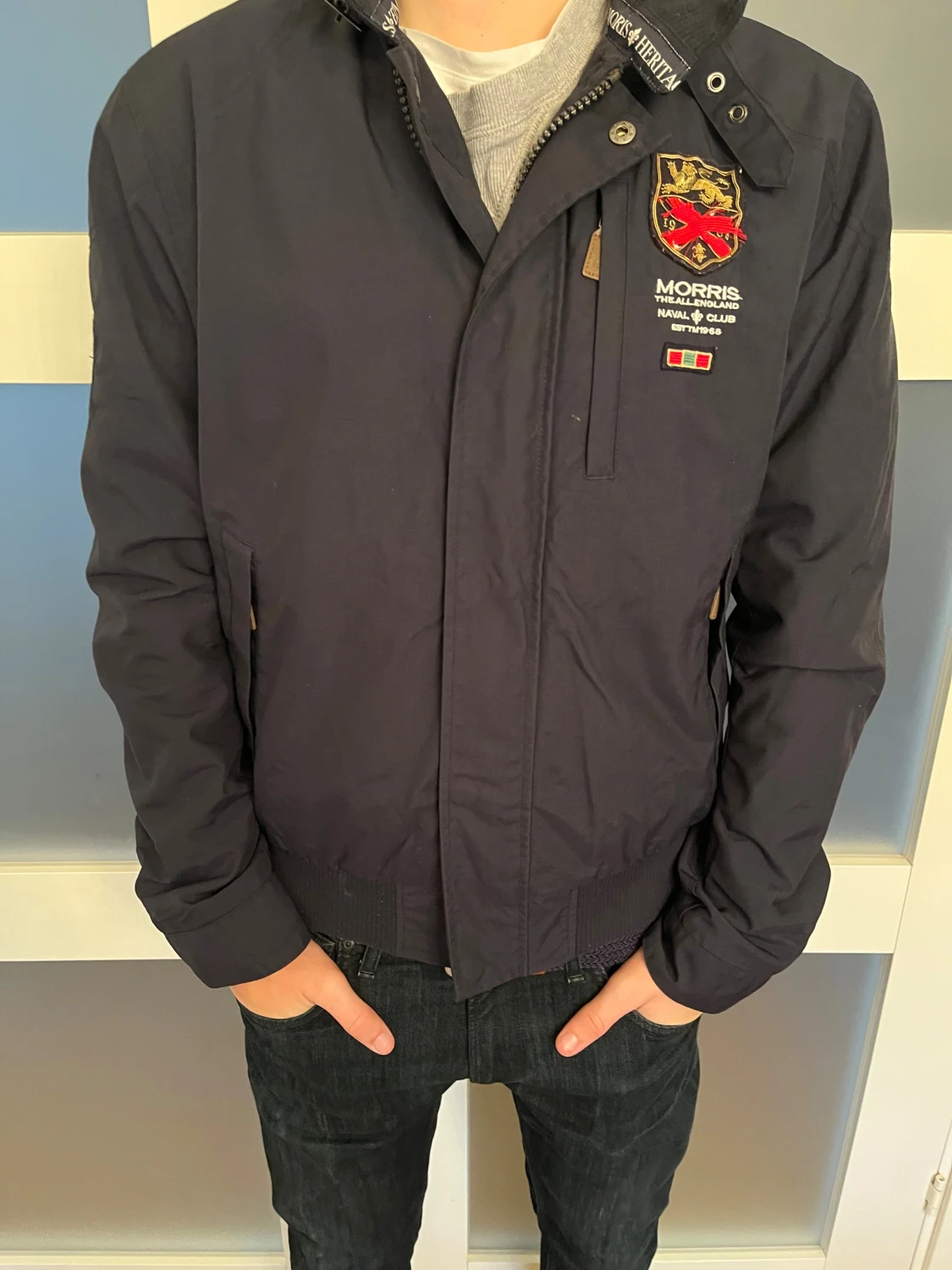 Morris marinblå vindjacka