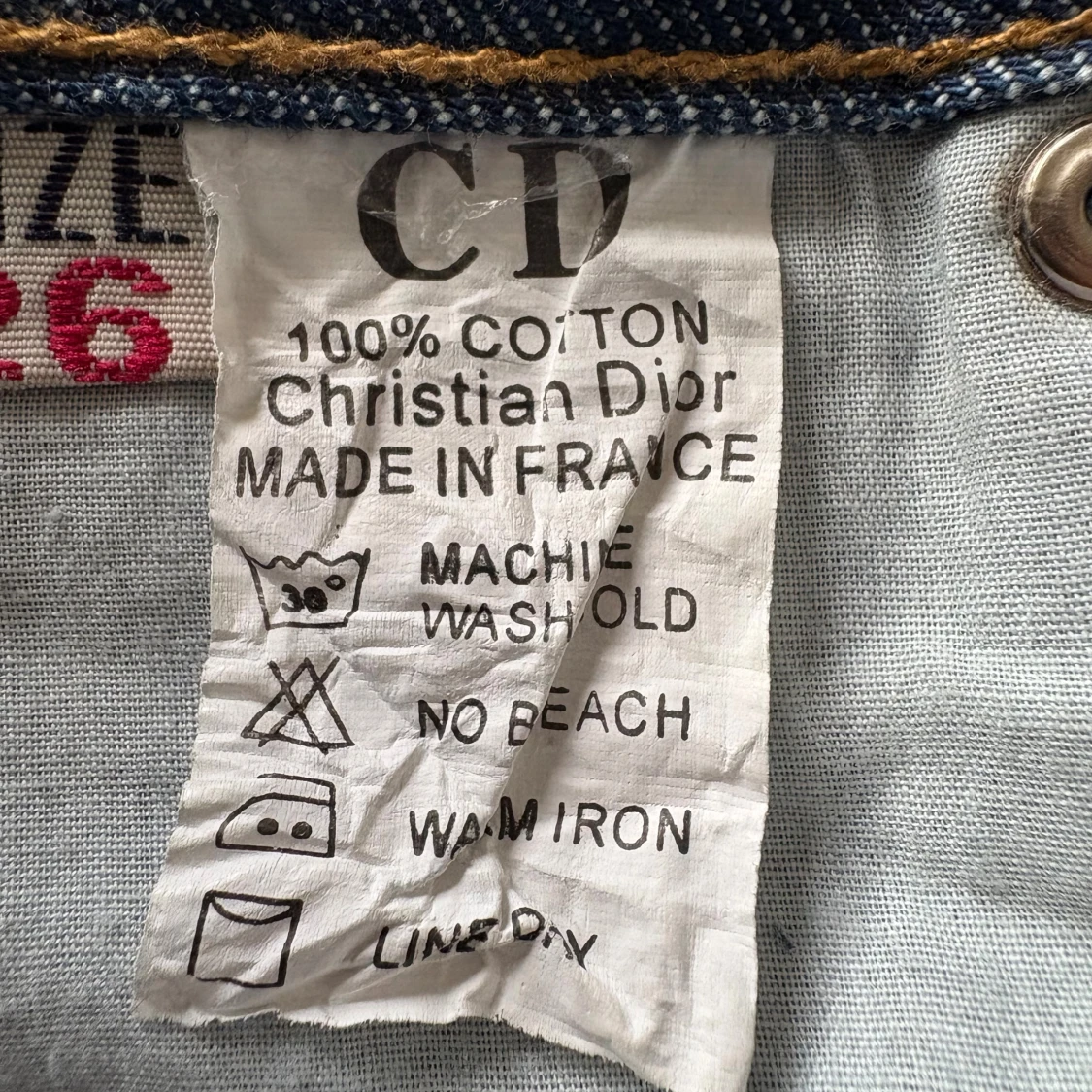 Blå bootcut jeans från Christian Dior - 3