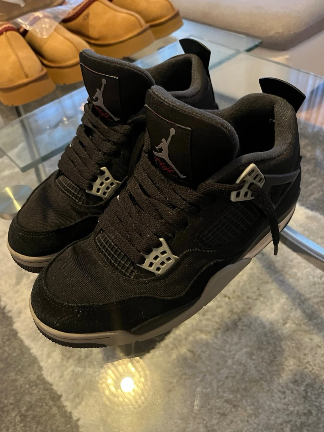 Svarta Nike Air Jordan 4 sneakers - 1