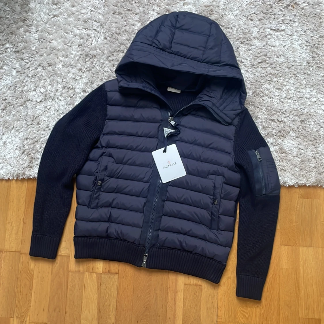 Mörkblå Moncler cardigan 