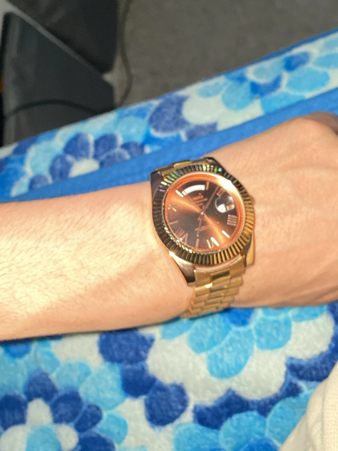 Rosé-guld färgat stainless steel klocka  - 4