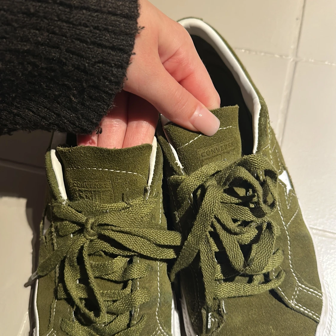 Olivgröna Converse CONS sneakers - 3