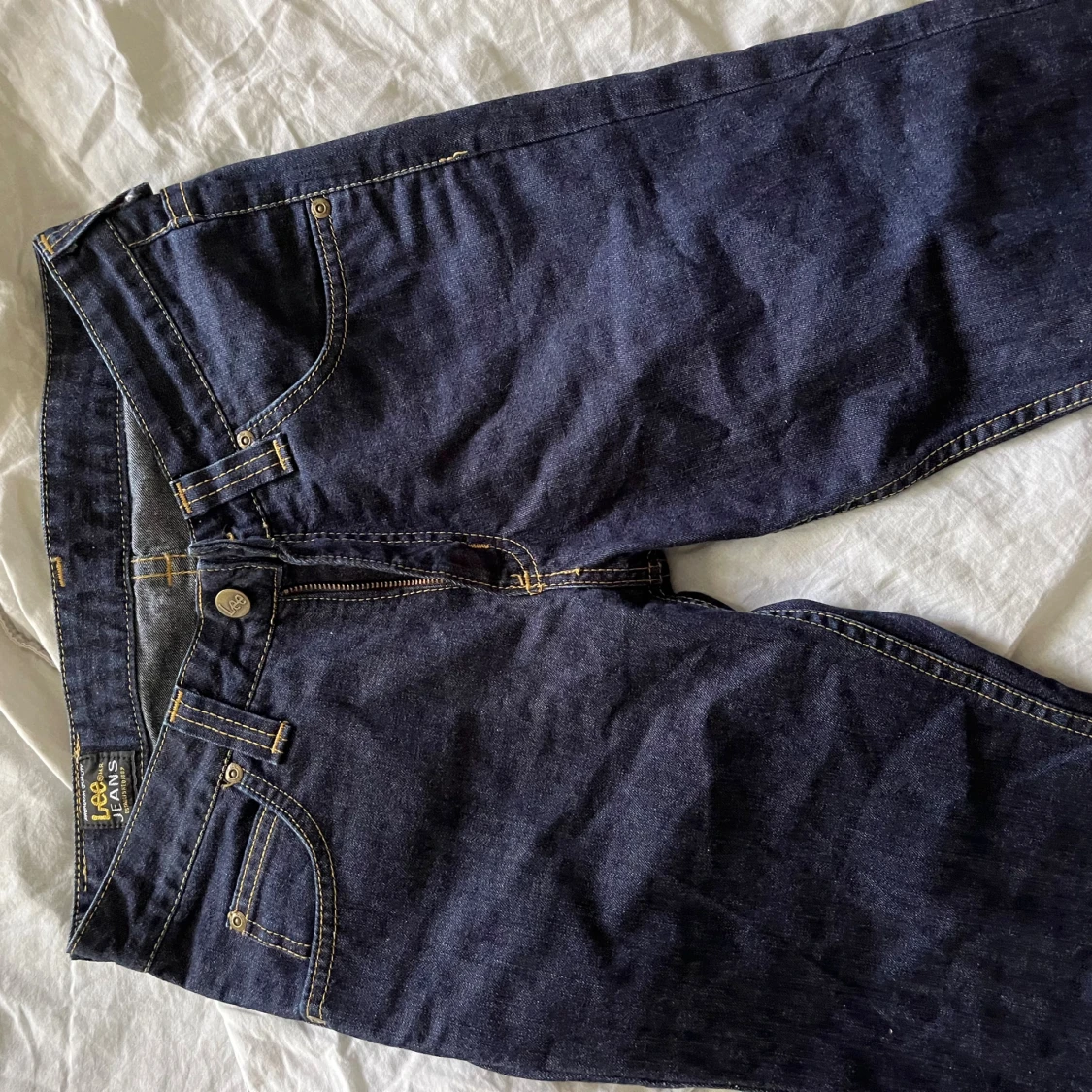 Mörkblå bootcut jeans från Lee - 4