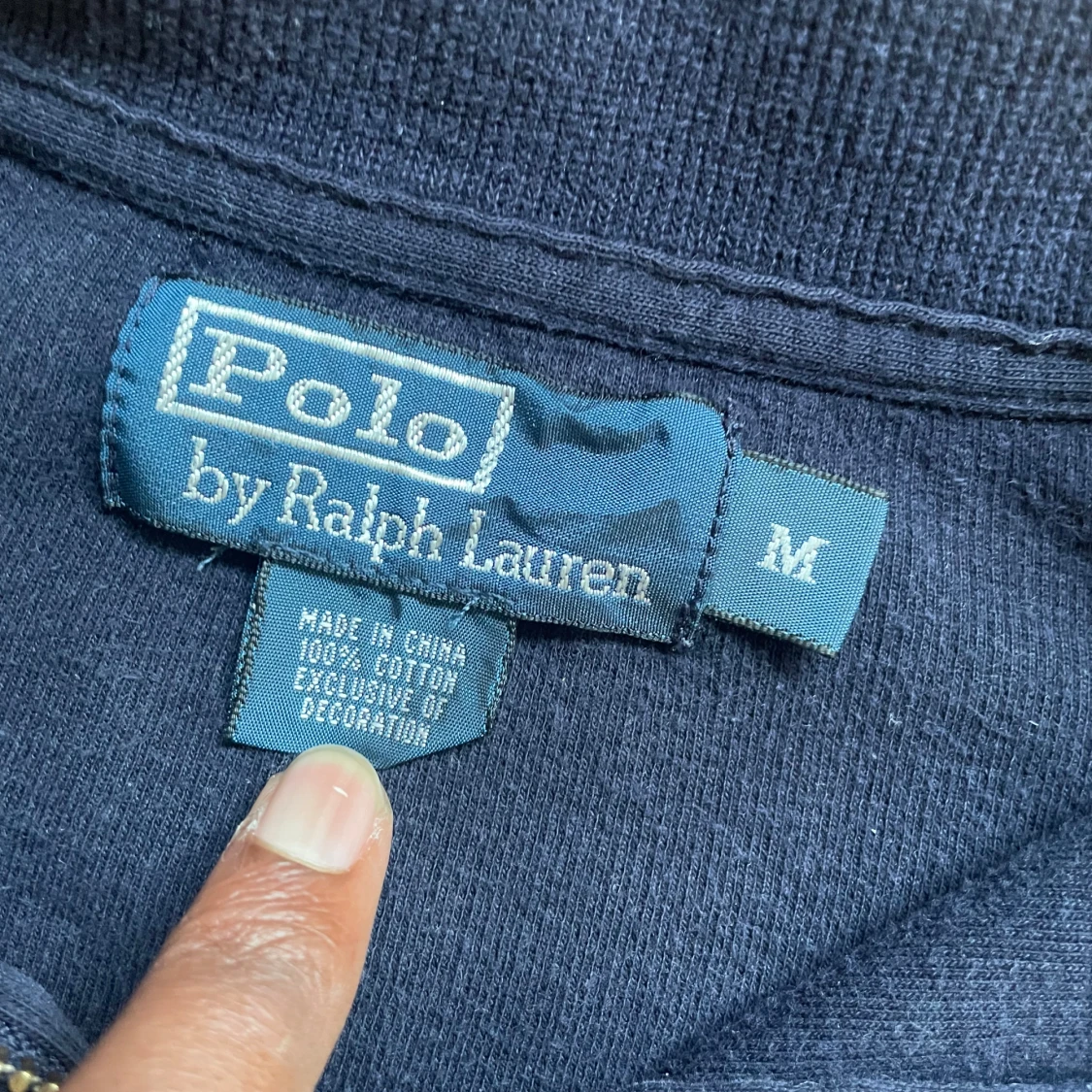 Polo Ralph Lauren Quarterzip- storlek M, Äkta  - 4