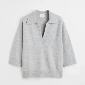 kortärmad stickad  - snygg stickad kortärmad v ringad tröja från hm 🫶🏼