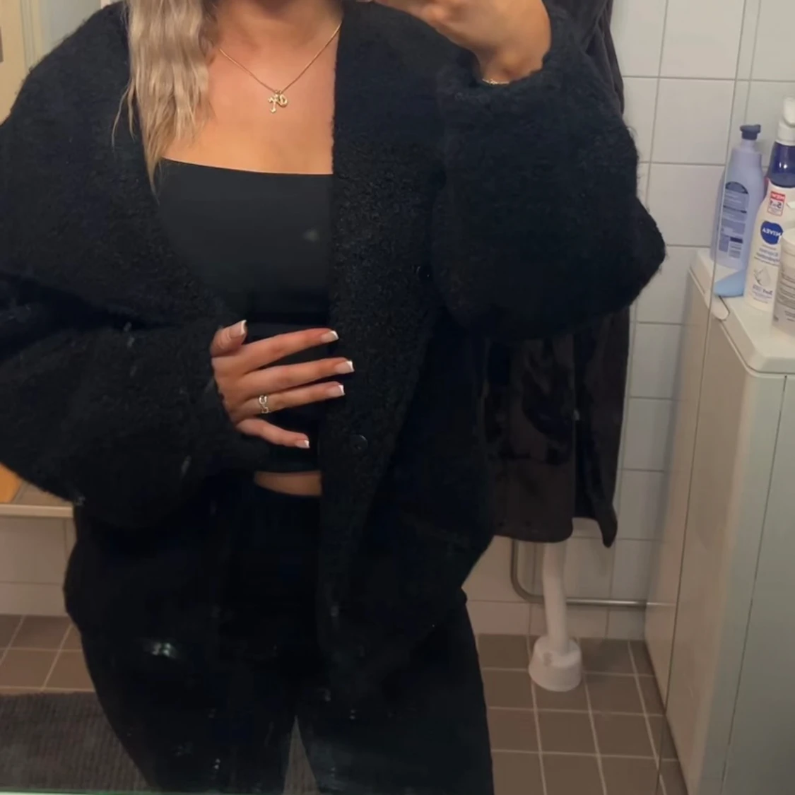 Svart jacka/kappa - 90