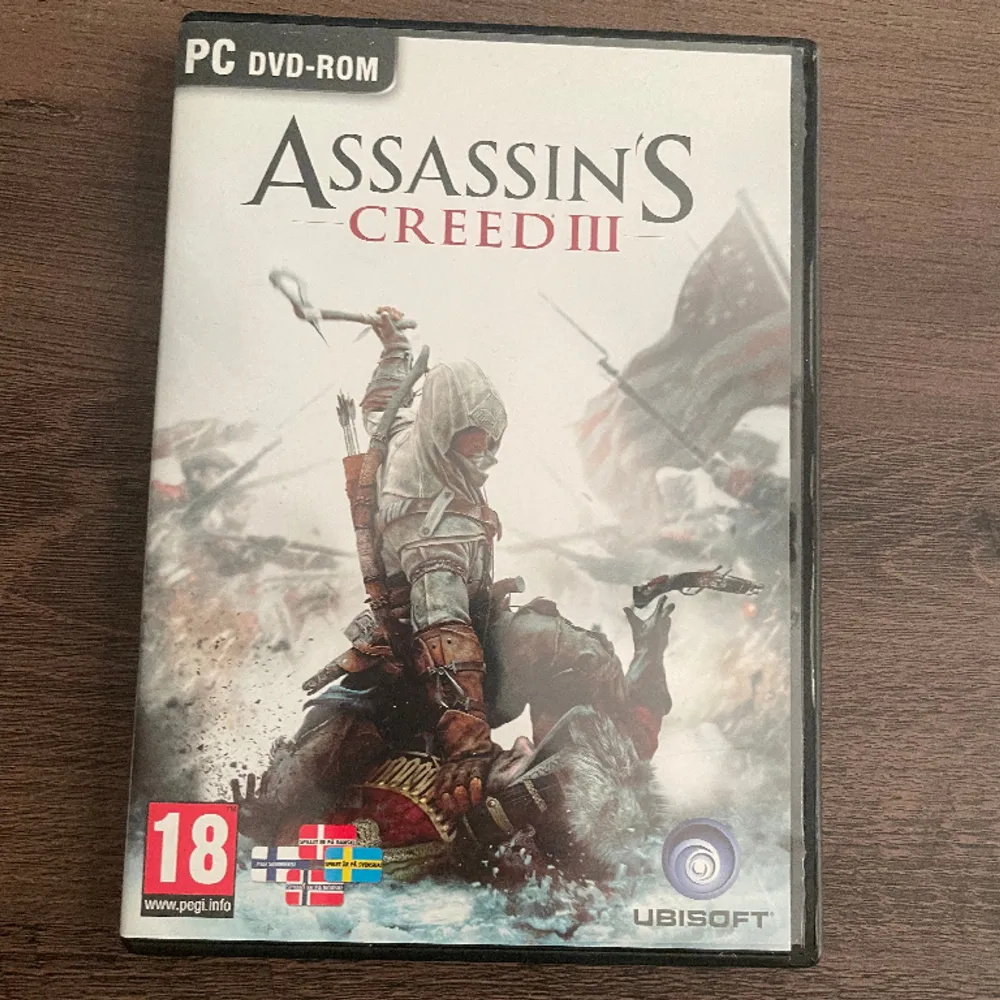 Assassins Creed 3 PC. Använt skick, repigt fodral.. Muu.