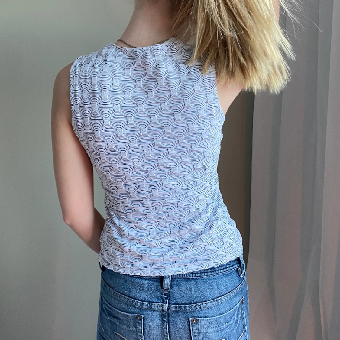 Top topp mönstrad linne sommar - 91