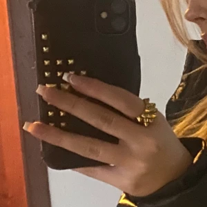 Edblads ring🩷  - Säljer min fina edbladsring i guld som tyvärr inte kommer till användning längre🩷. den är en aning missfärgad på  baksidan pga en olyckshändelse som man ser på tredje bilden annars e den i jätte fint skick🩷 Ny pris 400 För mer frågor skriv🩷