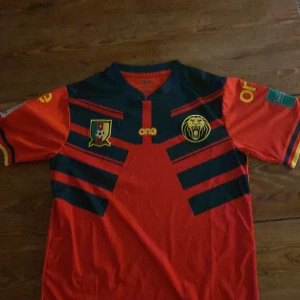 Kamerun tröja wc 2022 - Storlek M är i normal storlek. Bra skick, har inte använt den så mycket. Säljer för att jag inte använder den tillräckligt.