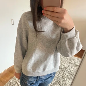 Sweatshirt  - Grå tjocktröjan/collage tröja med fluffigt inuti. Passar perfekt till jeans eller som myströja🙏🏼