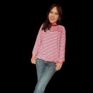 Randig tröja röd  - Inga defekter använd köp nu❤️