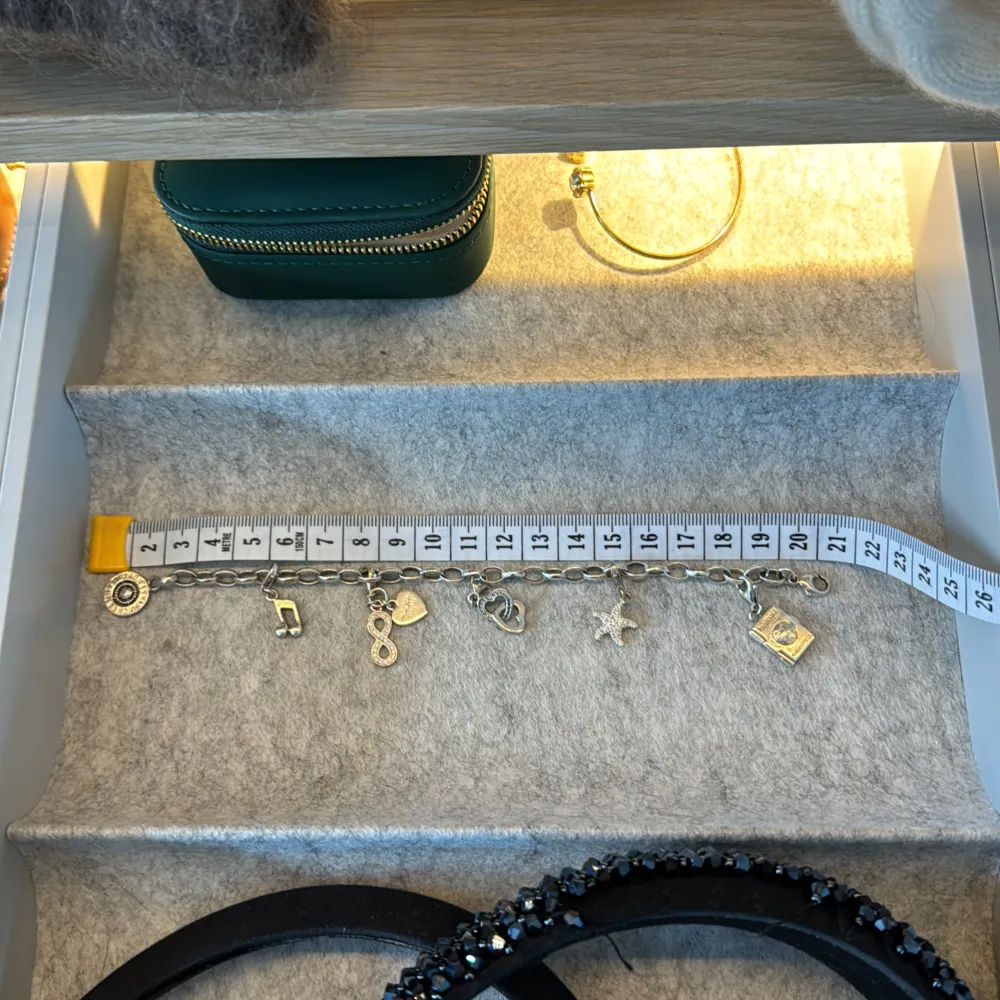 Säljer mitt thomas sabo armband med 5 stycken berlocker. Säljer pga att jag inte bär silver smycken längre. Totalt kostar hela armbandet nytt med alla berlocker över 2 500kr. Asusteet.