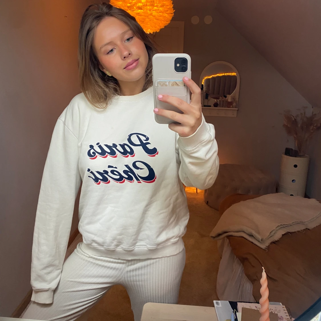 Vit sweatshirt  - 90