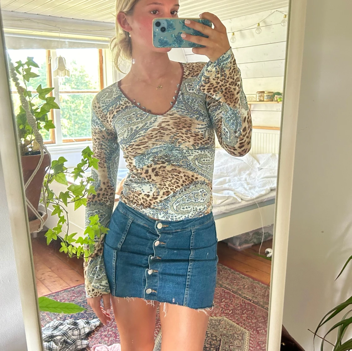 mönstrad leopard tröja