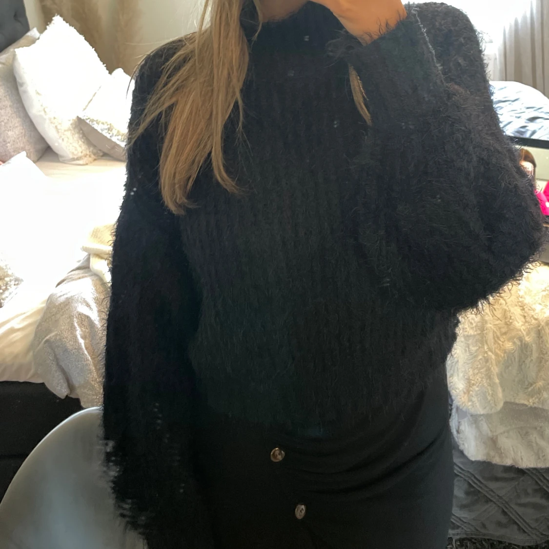 Fluffig tjocktröja  - 90